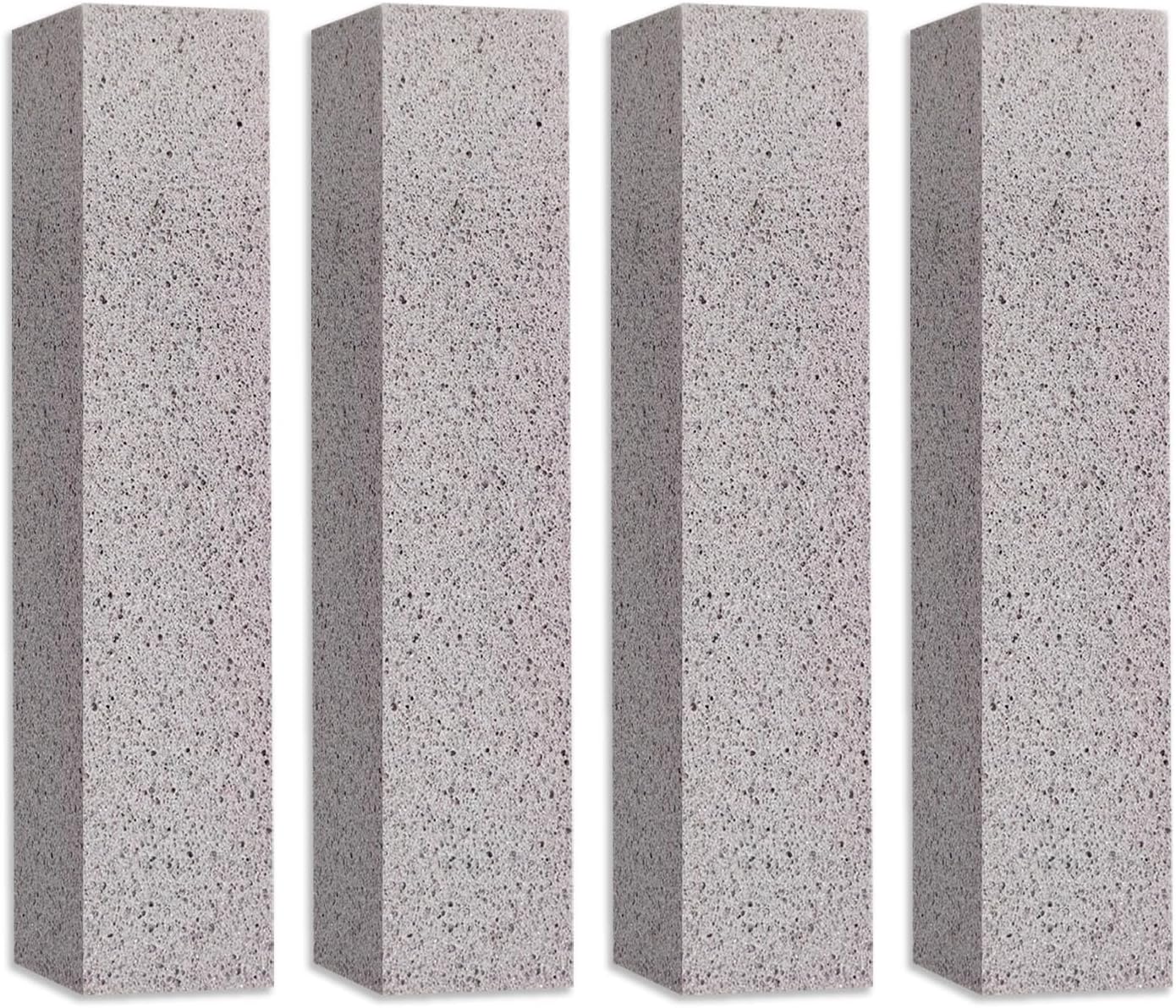 4 Pack Pumice Stone for Toilet Bowl Cleaning, Pumice Stone for Cleaning | Pumice Scouring Stick Removes Limescale, Hard Water Stains & Rust from Toilets, Tubs, Grills, Pools and More