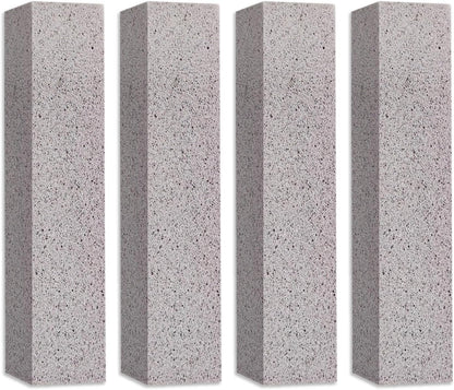 4 Pack Pumice Stone for Toilet Bowl Cleaning, Pumice Stone for Cleaning | Pumice Scouring Stick Removes Limescale, Hard Water Stains & Rust from Toilets, Tubs, Grills, Pools and More