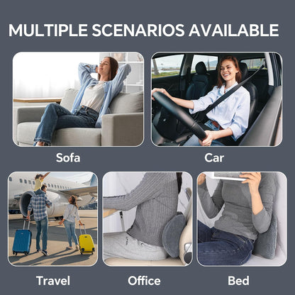 ROYALAY Sherpa Lumbar Support Pillow for Recliner, Memory Foam Back Pillow for Chair, Warm Couch Back Cushions for Elderly with Machine Washable Cover, Lumbar Pad for Car Office Chair, Brown