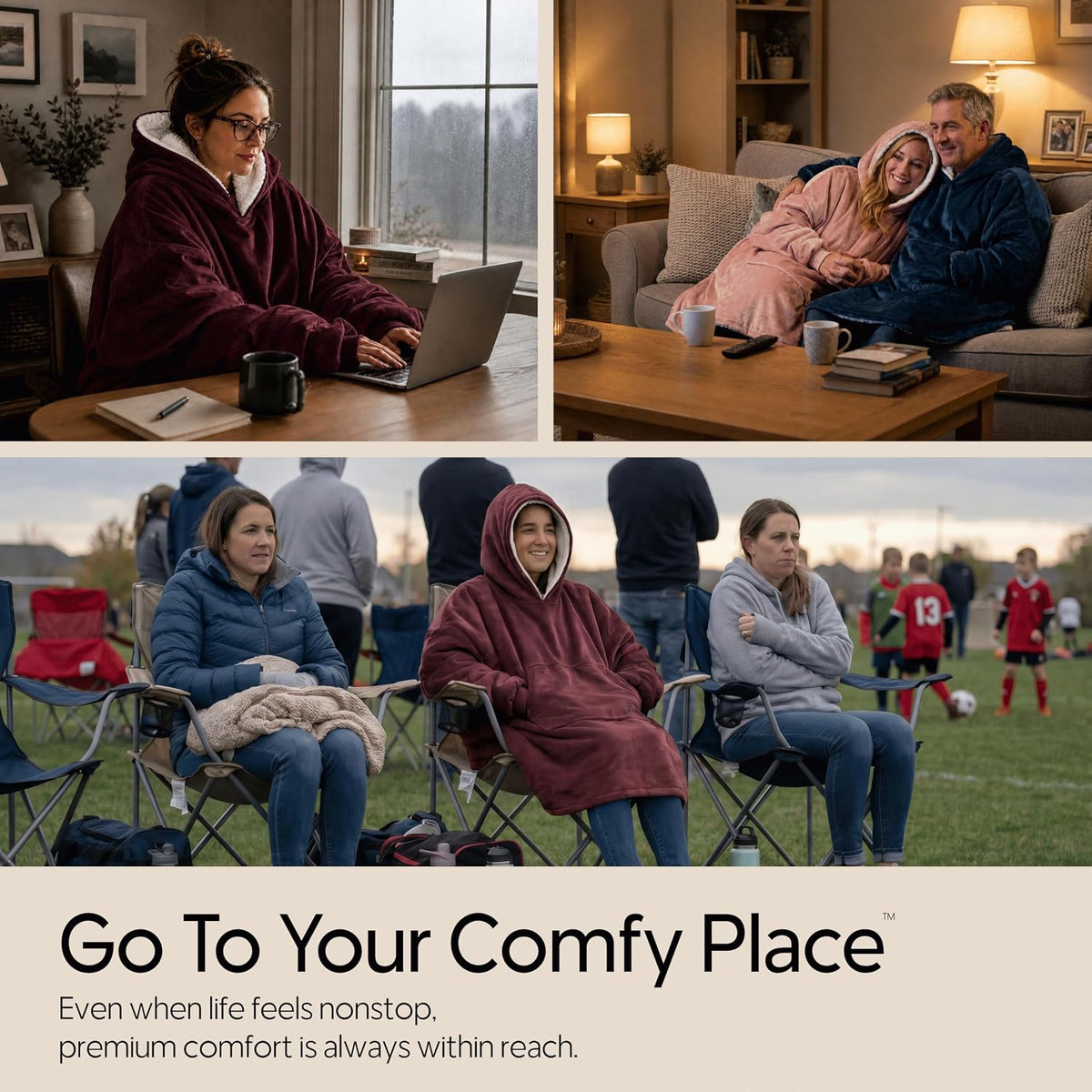 THE COMFY Original | Shark Tank | Patented | Sherpa Wearable Blanket Hoodie