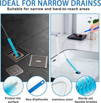 Dryer Vent Cleaner Kit，Refrigerator Coil Cleaning Brush，Includes Dryer Vent Brush, lint Brush for Dryer, Drain Cleaning Brush, and Appliance Brush Set for All Your Home Cleaning Needs