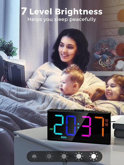 Vibrating Alarm Clock for Heavy Sleepers with Bed Shaker, 116dB Dual Alarms
