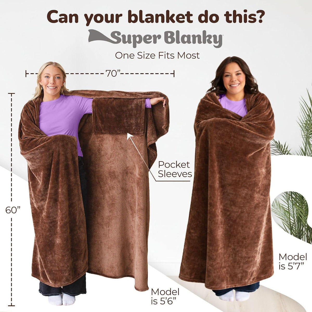 Super Blanky Wearable Blankets for Women & Men, Dorm Room Essentials, Gift for Her, Gifts for Women, Wife Birthday Gift Ideas
