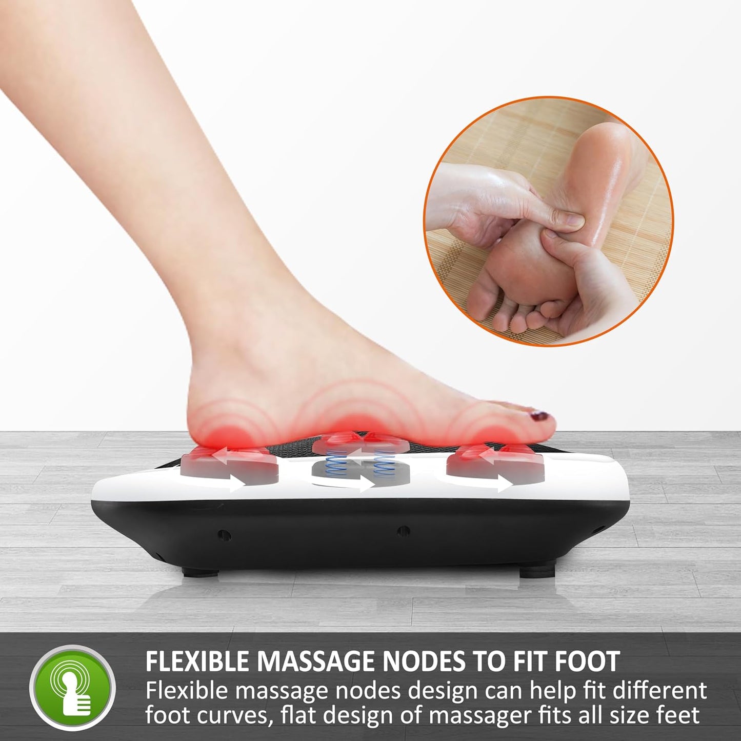 Snailax 2-in-1 Shiatsu Foot and Back Massager with Heat - Kneading Foot Warmer, Electric Feet Massage, Massagers for Back,Leg, Gift for Women Men