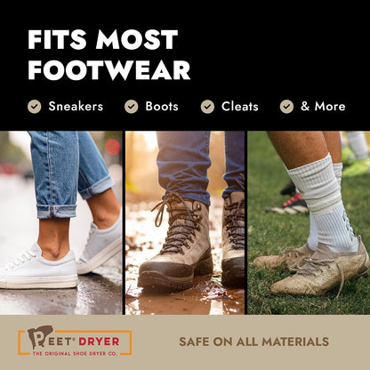 PEET Power Plus Portable Electric Boot & Shoe Dryer for Travel & Cars | Compact & Energy Efficient, Fan & Heat Tech Dries Boots, Cleats & Sneakers, Plug-In, Car Travel-Ready, Safe On All Materials