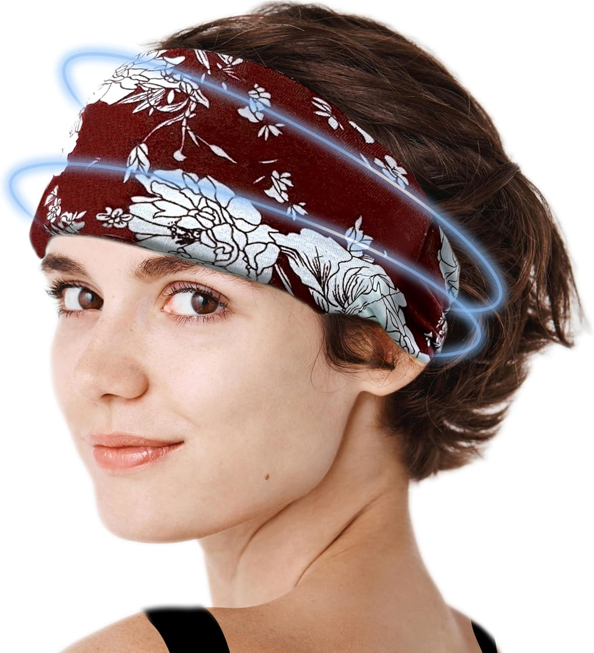 Crimmy Migraine Relief Cap, Headache Ice Pack Headband, Cold Face Eye Mask