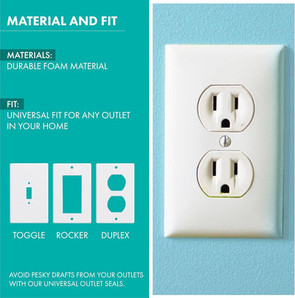 Outlet Gasket SWTCHOUTSL-UNV-CS White 1000-Piece Bulk Pack Foam Insulation for Wall Switch Plate Cover for Home Improvement, Switch Plate Insulator, Outlet Insulator, and Draft Sealer