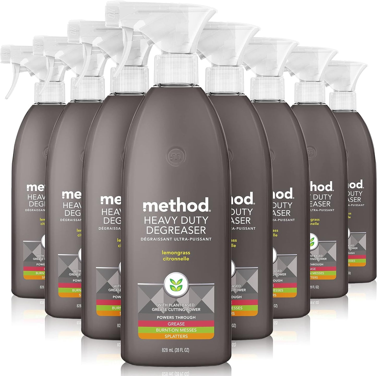 method Heavy Duty Degreaser, Lemongrass Scent, 28 fl oz | Cuts through Grease, Oil, Burnt-On Messes and Stubborn Splatters, For Use on Stove Tops, Range Hoods, Microwaves, and More