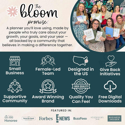 bloom daily planners Undated Chronic Illness Planner & Medical Journal - 12 Month Pain & Symptom Tracker, Mood & Medication Log, Appointment Organizer (7” x 9”) - Chronically Resilient