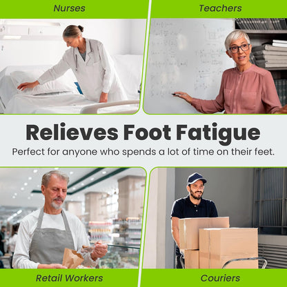 Wooden Foot Roller - Soothe & Massage Sore Feet (Jade Stone) | Boosts Circulation & Relaxes Tired Muscles, Deep-Tissue Massage At Home, Under the Desk Foot Pain Relief