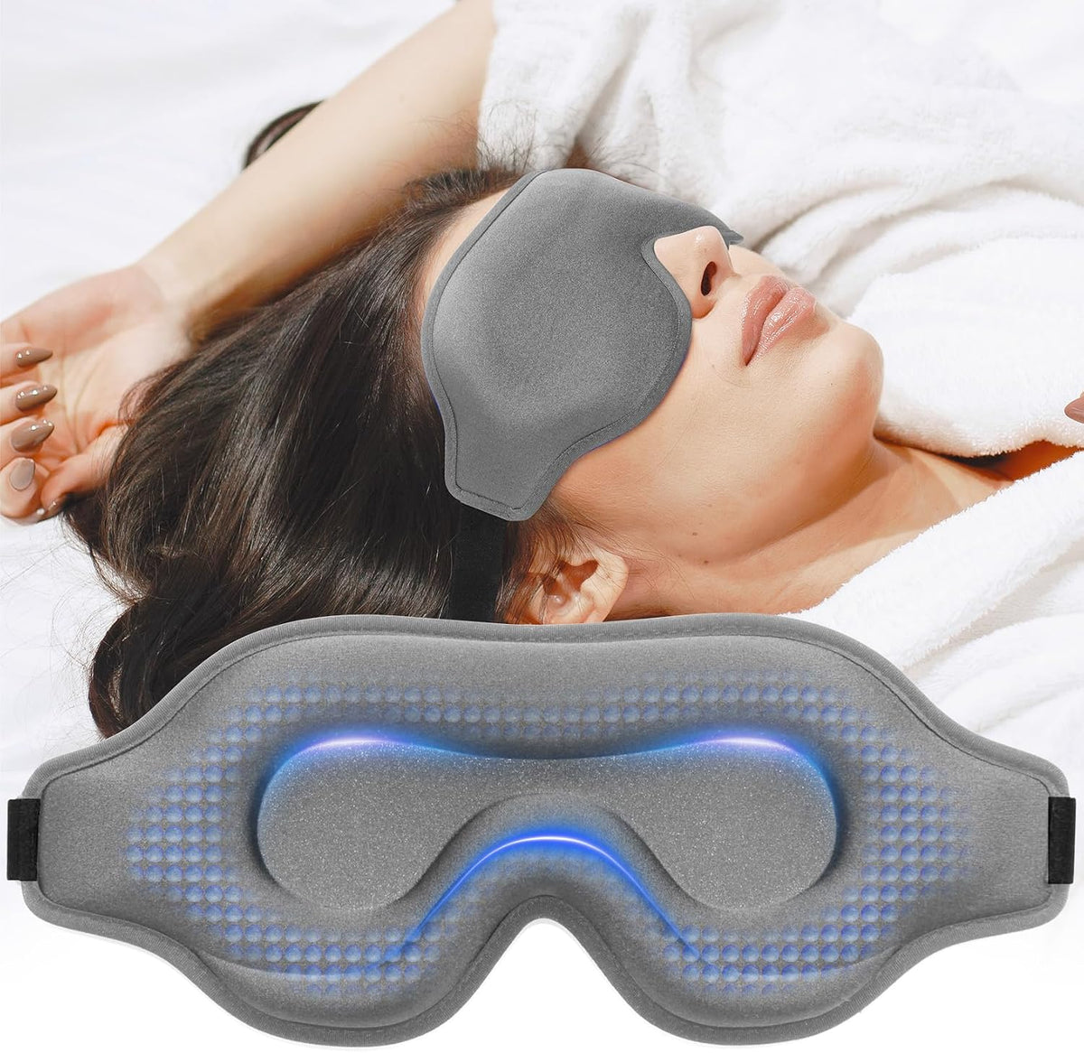 3D Weighted Eye Mask for Lash Extensions, Eye Covers for Sleep