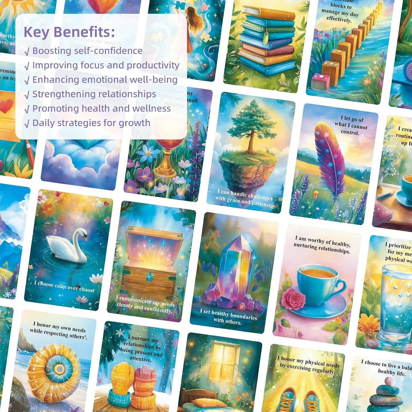 ADHD Coping Skills for Adults Teens | Therapy Tools Cards for Women | ADHD Activity Flashcards to Improve Productivity | Executive Functioning Mindset & Mindfulness Cards