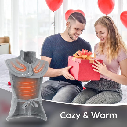Electric Heating Pad for Back Neck Shoulders Pain Relief, 6 Heat Levels/Auto Shut-Off, 24"x 36" Large Electric Heated Pads, Gifts for Women Men Mom Dad Elderly, Gray