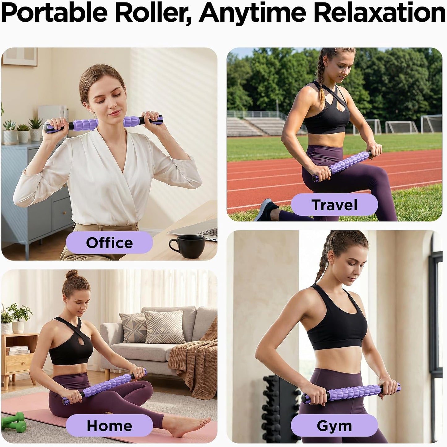 Wooden Cellulite Massage Roller for Legs and Thighs - Handheld Fascia Blaster Tool for Muscle Relief, Lymphatic Drainage & Body Sculpting - Anti Cellulite Massager for Women and Men (12 Wheel)