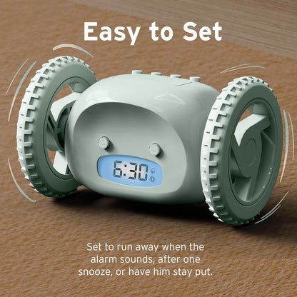 CLOCKY Alarm Clock on Wheels – Loud Rolling Alarm Clock for Heavy Sleepers