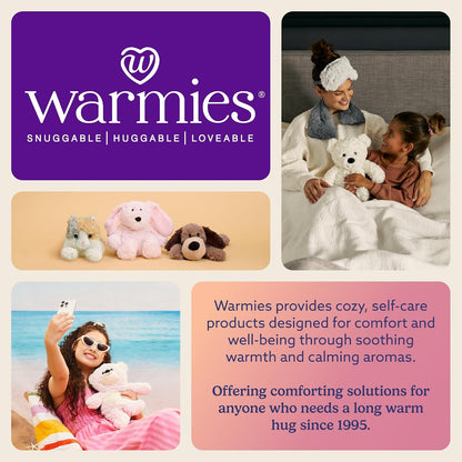 warmies Hot-Pak Microwavable Neck Wrap - Soothing Warm Compress with Scented Lavender - Cooling Neck Warmer for Relaxation - Microwave Heating Pad for Aches & Pains - Gray, Soft Cord, Pack of 1