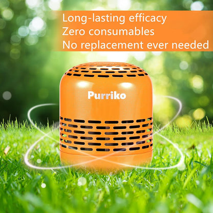 Purriko Refrigerator Deodorizer, Long-Lasting Fridge Odor Eliminator | Replaces Baking Soda and Activated Carbon, Reusable Fridge Deodorizer, Orange