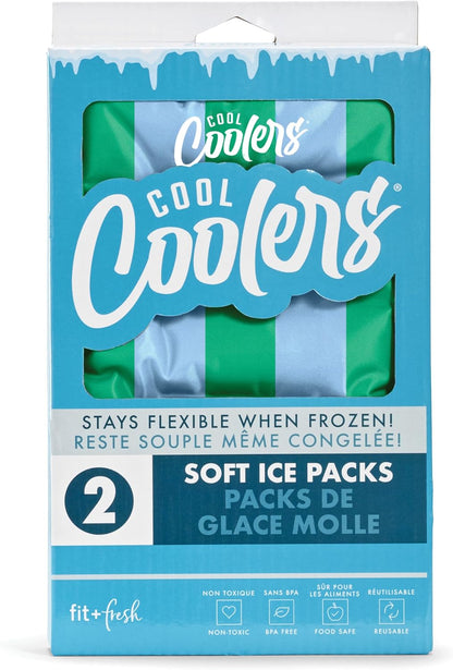 Cool Coolers by Fit & Fresh XL Soft Ice Packs for Coolers & Lunch Bags, 2pk