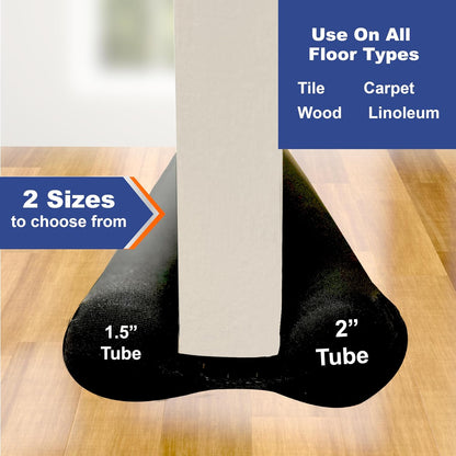 Twin Draft Guard Hug N Fit, Original Dual Draft Stopper Instantly Blocks Air from Entering, Water Repellent, Fits 28”-36” Length with 1.5” Energy Saver Tube
