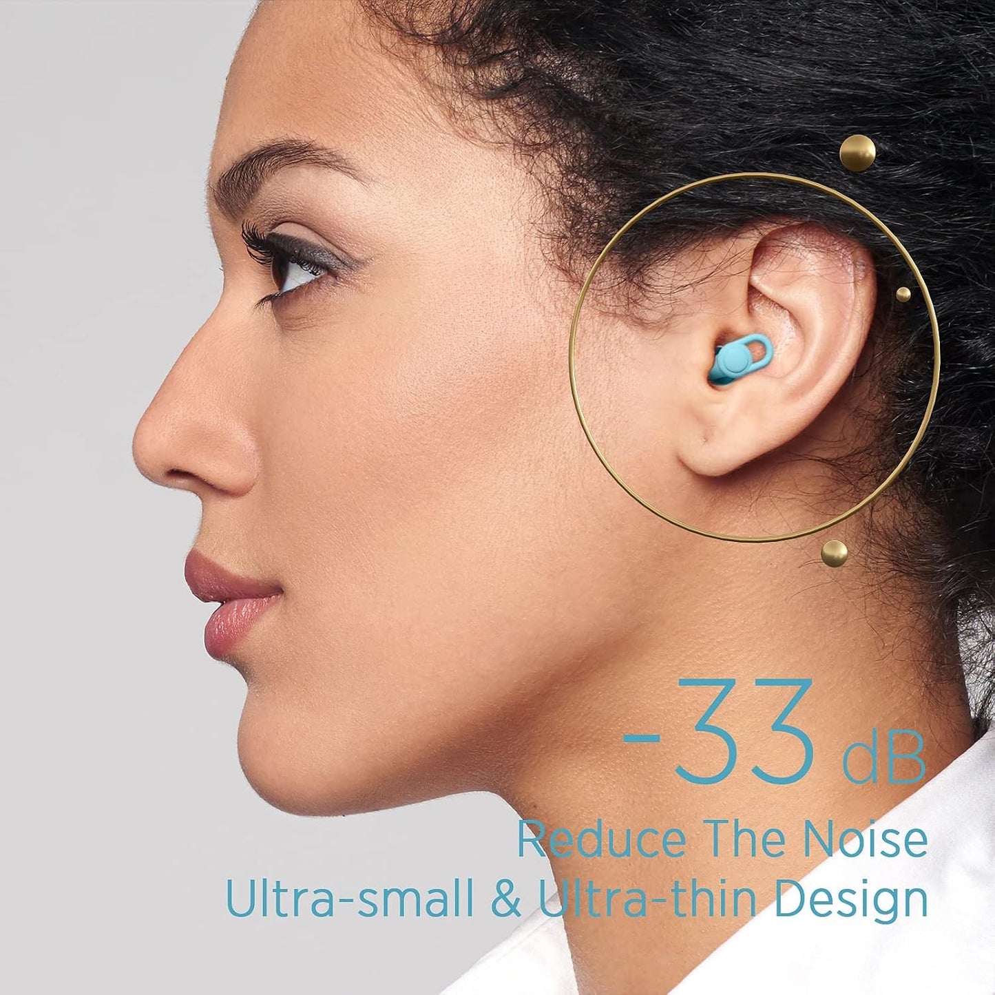 Silicone Ear Plugs for Noise Reduction - Reusable Soft Comfortable Earplugs for Sleeping,Noise Sensitivity & Flights -16 Ear Tips in XS/S/M/L, with 2 Travel Boxes - 33dB Noise Cancelling (Olive Green)