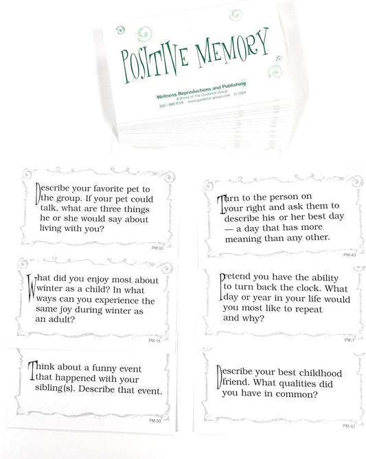 Wellness Reproductions & Publishing 101 Positive Memory Activities: Using Memories to Master Emotions Cards