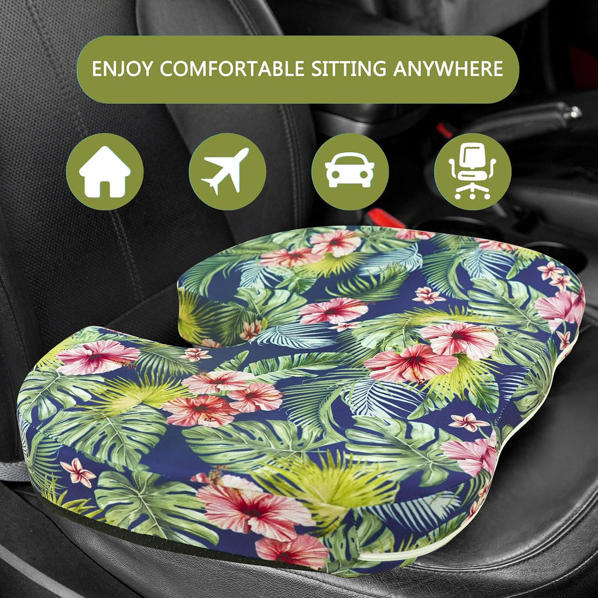 Tailbone Pain Relief Cushion, Memory Foam Seat Cushion for Coccyx Sciatica Pain Pressure Relief Office Desk Chair