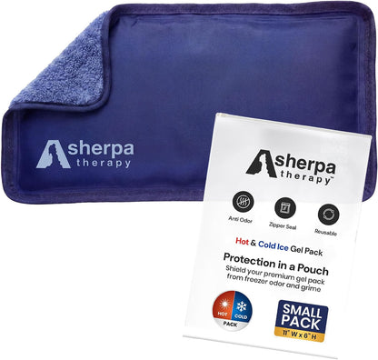 Medium Flexible Gel Ice Packs Reusable - Hot and Cold Soft Ice Packs for Injuries Reusable for Ankle, Arm, Foot, Leg, Back Pain Relief - 8" x 12" - Purple