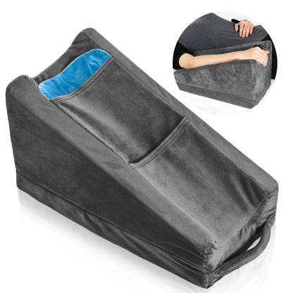 Buryeah Dark Gray Arm Elevation Pillow 2 Pocket, Plush Material