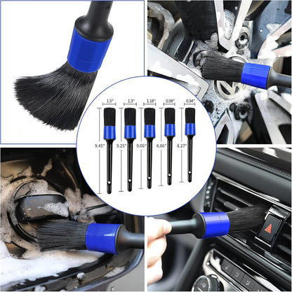 Wontolf 62'' Car Wash Brush Kit with Long Handle, Chenille Microfiber Car Wash Mop Mitt Scratch-Free Car Detailing Cleaning Brush Care Kit Car Cleaning Supplies for Cars RV Truck Boat
