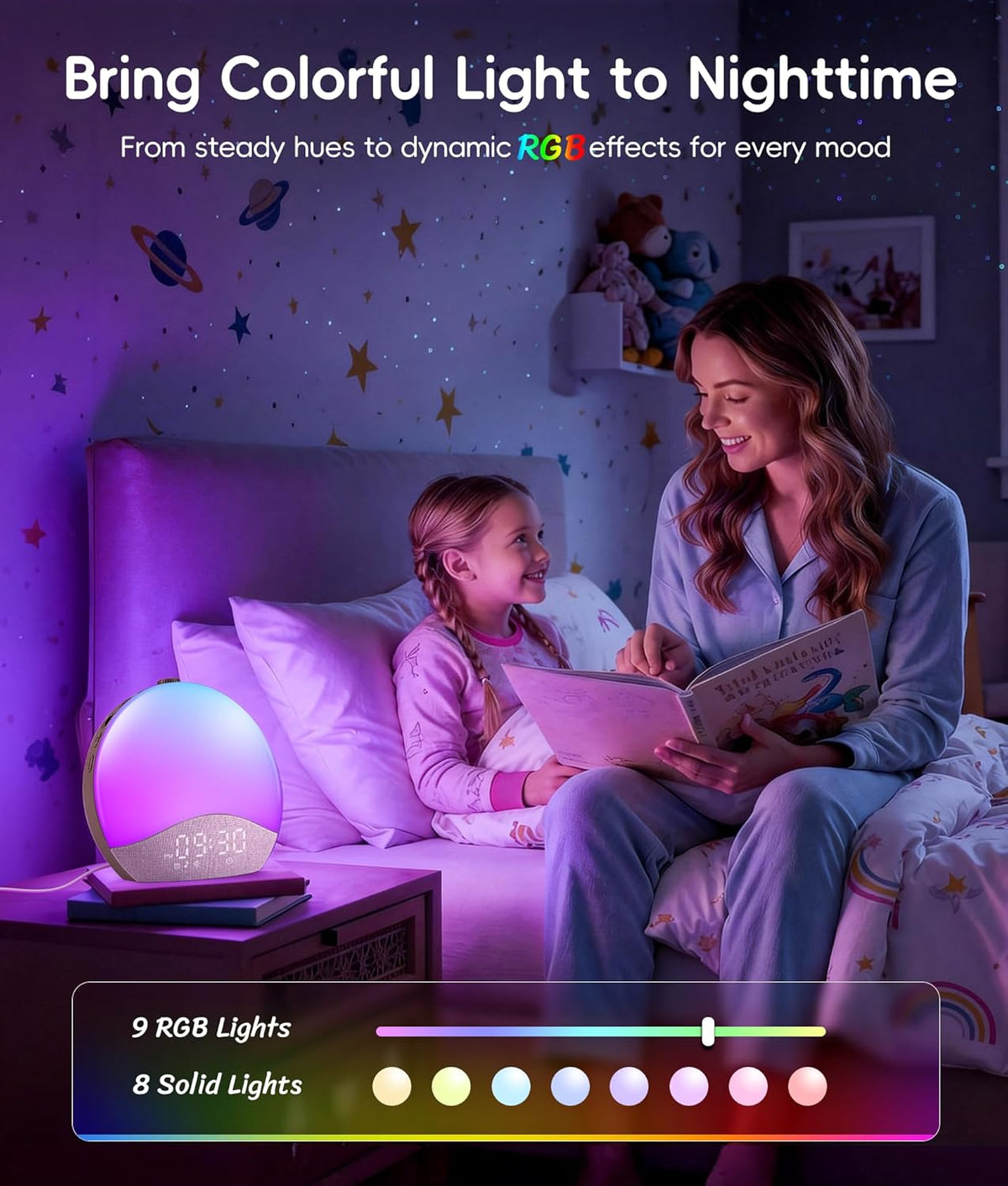ecozy Sunrise Alarm Clock for Bedroom, White Noise Sound Machine