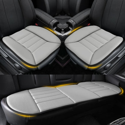 kingphenix Memory Foam Car Seat Cushion for Driver and Office Chair Comfort | 1.2-Inch-Thick Memory Foam Seat Pad, Soft, Breathable Fabric, Non-Slip Silicone Bottom for Long Drives and Office Use, Black