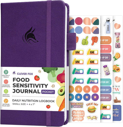 Clever Fox Food Sensitivity Journal & Symptom Diary, 8.5x11 Purple