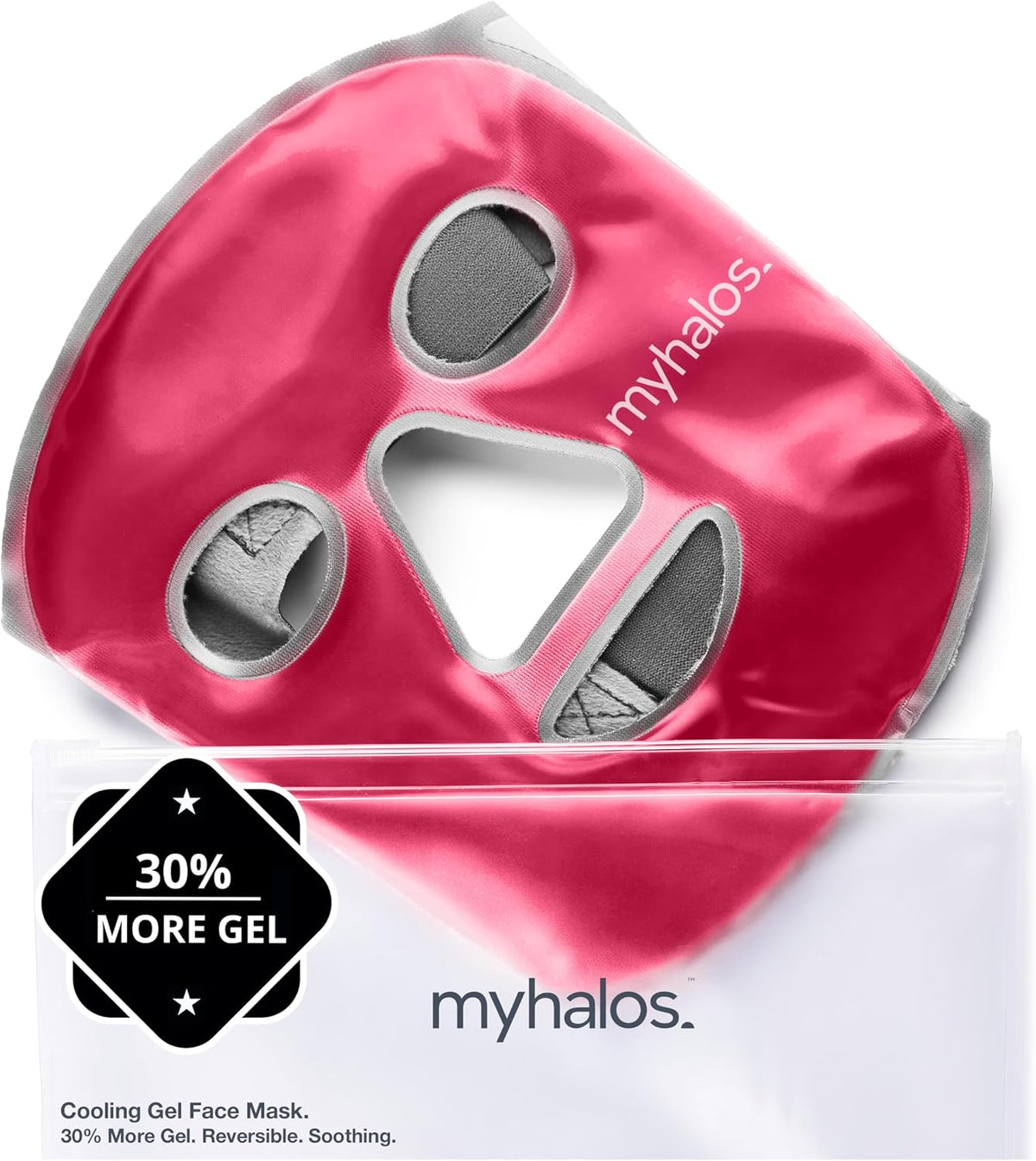 MyHalos Ice Face Mask, Cooling Gel Pack for Migraine, Swelling & Puffiness