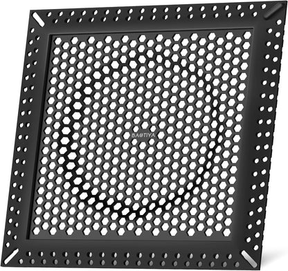 Square Shower Drain Hair Catcher, Anti-Clogging, Gray, 4 inch | Fast Drainage, Anti-Slip & Stays in Place, Stainless Steel & TPE Material, Easy Clean Fits Bathroom Hair Catcher for Shower