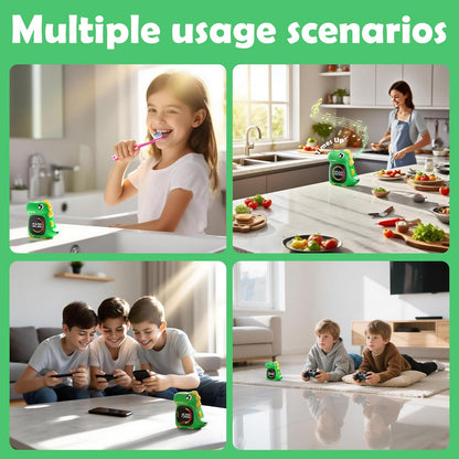 Visual Timer for Kids 99 Minute Digital Potty Training Timer for Homeschool | Dual sound; Dinosaur Look; Long Battery Life