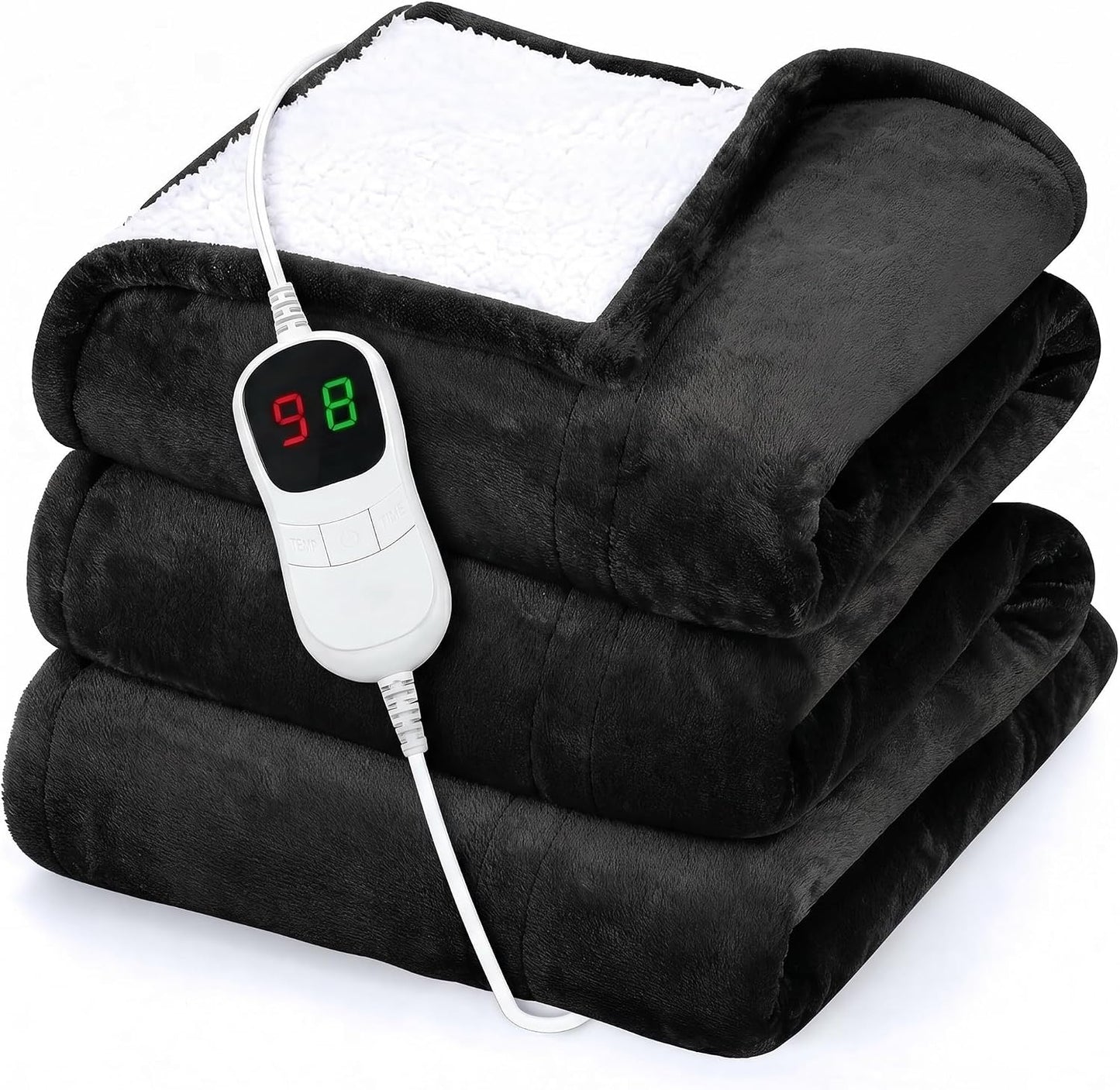 GENIANI Back Pain & Relaxation Gifts for Women – Electric Heating Pad for Back, Neck & Shoulders, Soft Microplush Electric Throw Heating Pad for Period Comfort, Fast Heating, Auto Shut Off, 12"x24"