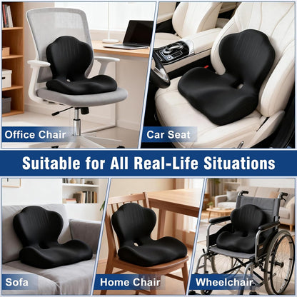Car Seat Cushion Office Chair Cushion with Lumbar Support Pillow