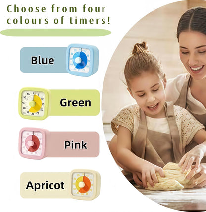 Visual Timer for Kids Timer Home - 60 Minute Kids Visual Timer for Classroom Home Office, Countdown Clock for Teaching Work Meeting, Pomodoro Timer for Time Management (Avocado Green)