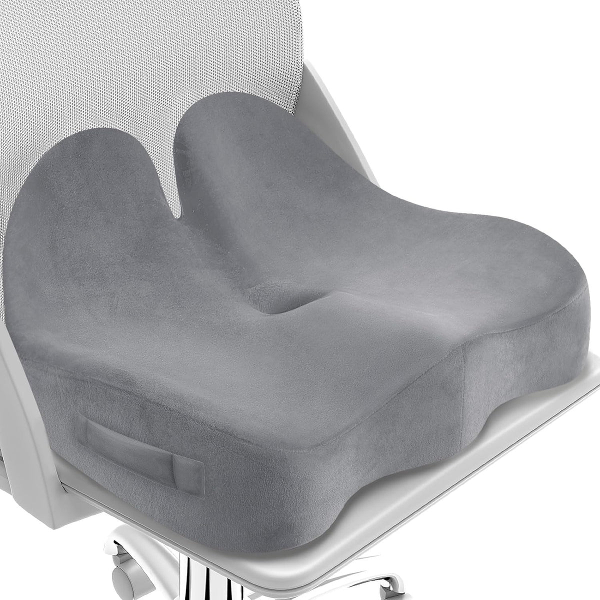 CushZone Ergonomic Seat Cushion, Sciatica Support for Office Chair, Black