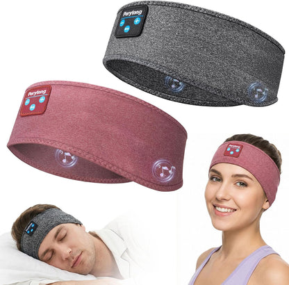 Perytong 2 Pack Sleep Headphones, Sleeping Headphones | Bluetooth Headband with Ultra-Thin HD Stereo Speaker, Wireless Headphone for Sports, Insomnia, Yoga, Air Travel, Meditation