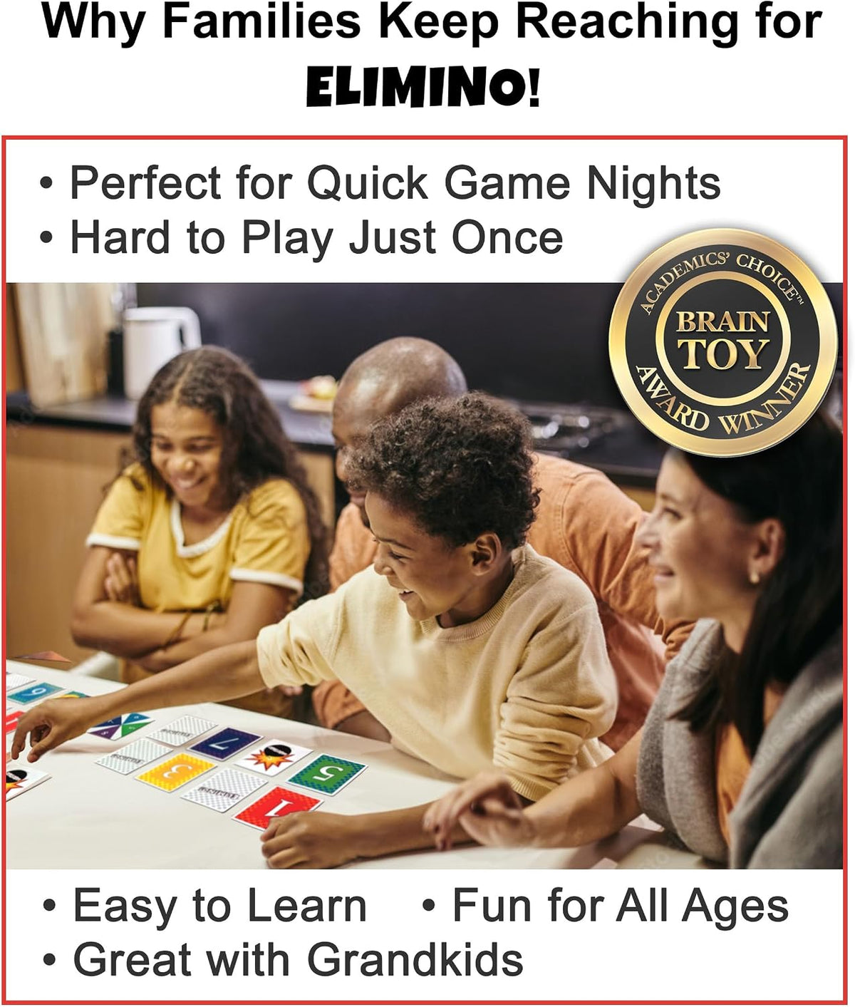 Elimino Family Card Game – Fast-Paced Game of Luck & Sabotage | Ages 7+