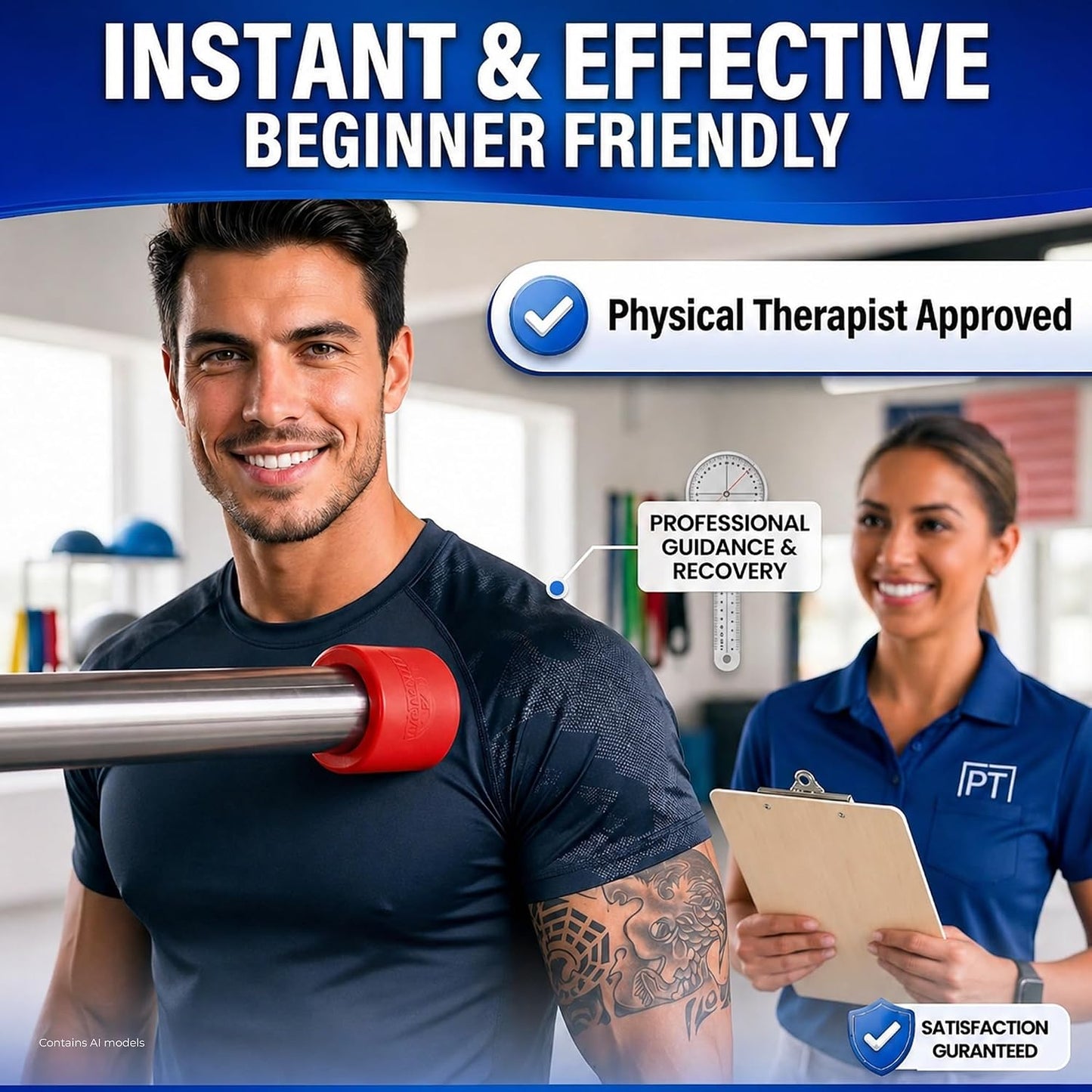 Muscle Trigger Silicone Barbell-Mounted Trigger Point Massage Tool for Back, Neck, Shoulders, Feet & Plantar Fasciitis Relief, Myofascial Release and Deep Tissue Muscle Recovery for Home and Gym | Back Neck Shoulders Plantar Fasciitis Myofascial Muscle