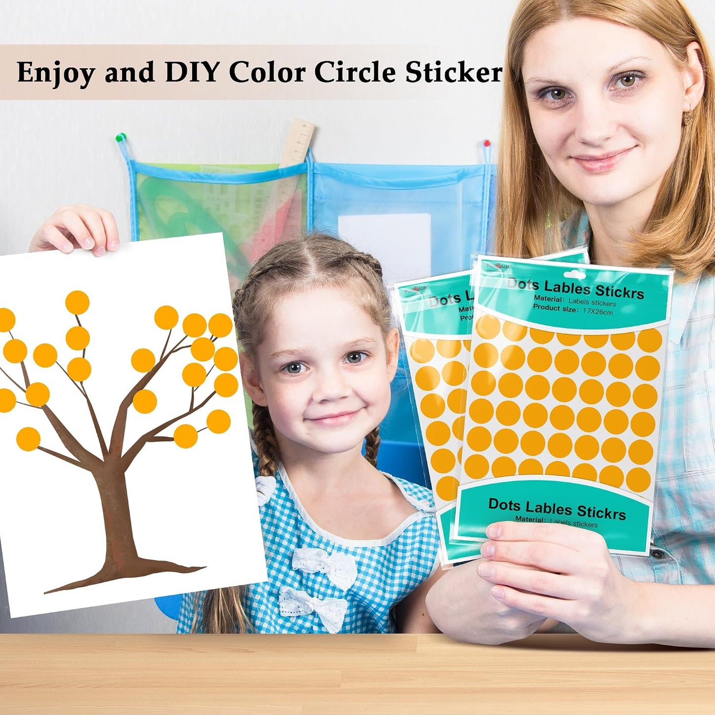 PARLAIM 1050 PCS Color Coding Labels Circle Dot Stickers,10 Color Style Colorful Coding Label Sticker for Office,Student Classroom