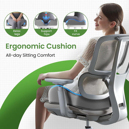 A-Pce Ergonomic Seat Cushion, Non-Slip Seat Cushion for Office Chair, Black