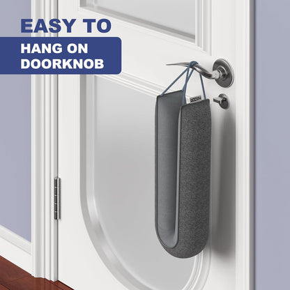 HADOR 30 Inch Weighted Door Draft Stopper - Under Door Snake Pillow, Blocks Cold Air/Wind/Noise, Heavy Duty Soundproof Bottom Filler (Covers Gaps Up to 3"), Winter Patio Sliding Window Seal, Grey | Weighted Under Door Gap Filler, Blocks Drafts, Cold Air,