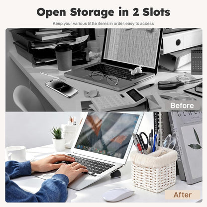 Glasses Holder, Paper Rope Plush Lined Eyeglass Holder Stand 2 slots Eyeglasses Storage Organizer for Nightstand Desk