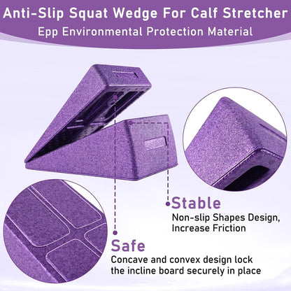 Slant Board 3 Pcs Squat Wedge for Calf Stretching | 12" x 6.3" With Carry Bag，Adjustable Foam Slant Board Wedge Great for Exercises，Foot Stretcher for Plantar Fasciitis