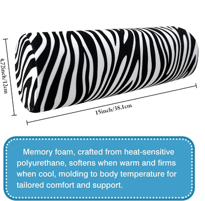 Neck Roll Pillow for Sleeping,Ergonomic Cylinder Tube Pillows for Cervical Spine and Neck Support,Versatile Roll Pillow for Bed,Office,and Travel,Memory Foam Bolster with Washable Cover