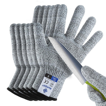 Cutting Gloves, Food Grade Level 5 Protection, Safety Kitchen Cut Gloves for Oyster Shucking, Fish Fillet Processing, Mandolin Slicing, Meat Cutting and Wood Carving. (Violet-Medium 2 Pairs)