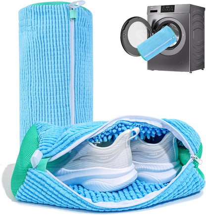 Shoe Washing Machine Bag: Laundry Shoe Bag for Washer and Dryer - 2pc Reusable Shoe Cleaning Bag for Sneaker Tennis Shoes Unstain Cleaner Kit (Yellow 2pcs)